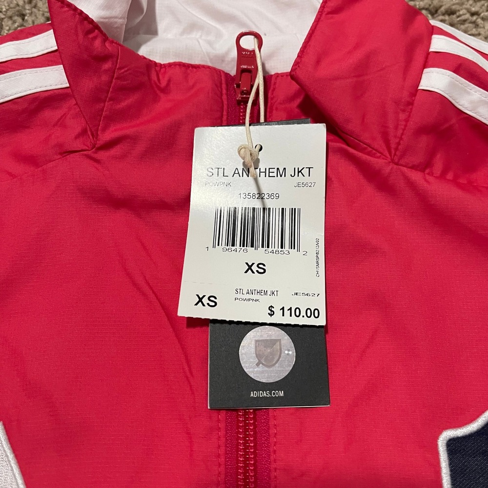 St Louis City SC Anthem Jacket Mens XS City Red Adidas‎ Reversible Full Zip MLS - Picture 7 of 13